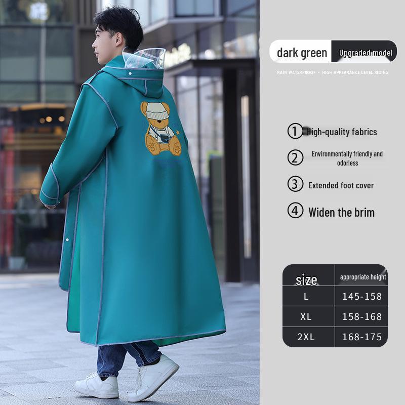 2024 Women's Electric Car Full-Body Long Rainproof Raincoat