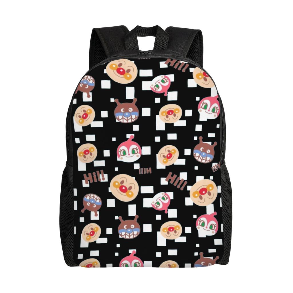 3D Printing Anpanmans Backpack for Girls Boys Cartoon School College Travel Bags Women Men Bookbag Fits 15 Inch Laptop