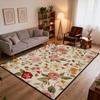 Vintage Classic Flowers Fluffy Living Room Carpet Decoration Bedside Easy Clean Soft Rug Large Area Non-slip Luxury Floor Mats