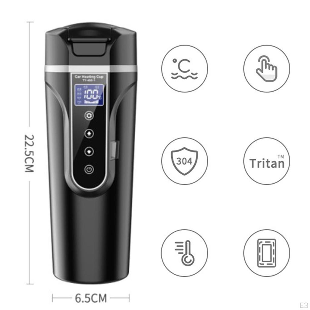 Auto Wasserkocher 12V/24V Heizung 450ml Camping Tee Edelstahl