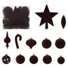 9/12/30 Pcs/set flannel Christmas Ball Set 6/8cm Red Xmas Ornament Ball Hanging Hollow-out Xmas Tree Hanging Pendant Xmas Tree