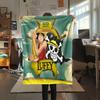 1PC Luffy D Patterned Flannel Blanket Suitable For All Seasons For Home Decor Warmth And Comfort Gifts Holiday Present