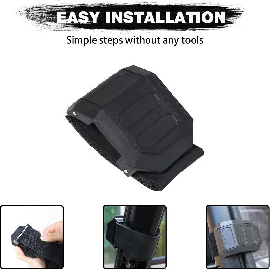 UTV Windshield Mount Clamps Straps Kit Compatible with Polaris Ranger RZR, Can Am Maverick X3, Yamaha Rhino YXZ, Kawasaki Mule Front Windshield