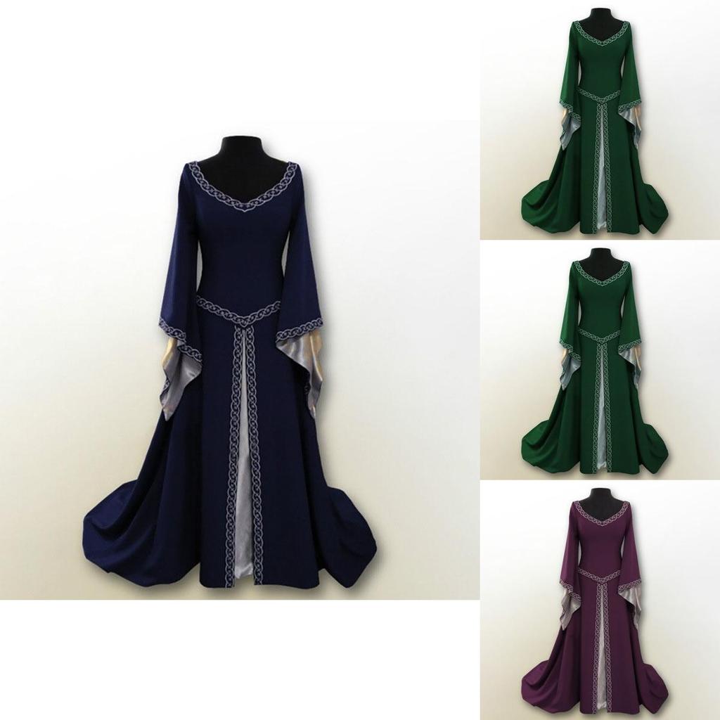 Enchanting Medieval Renaissance Women's Vintage Gown Dress For Fantasy Events And Parties