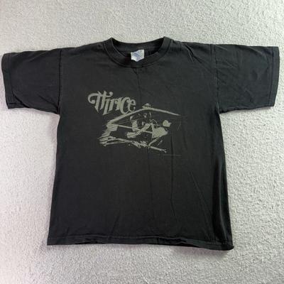 Vintage 2003 THRICE The Artist In The Ambulance Kleines Ziegelstein-T-Shirt Emo