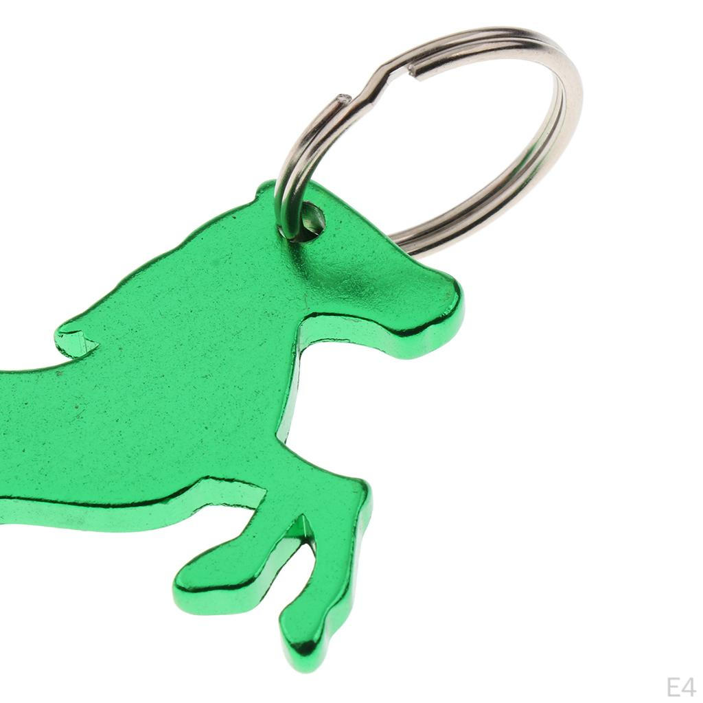 Aluminum Alloy Horse Pattern Bottle Opener with Keychain