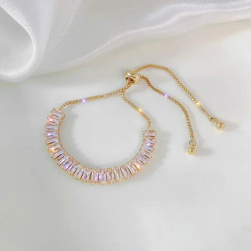 2025 New Stainless Steel Double Layers Simple Bracelet for Women Temperament Elegant Sweet Link Chain Bracelet Jewelry Gift