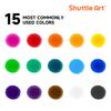 Shuttle Art Tempera Crayons Tempera Paint Perfect for and A great gift for children and a perfect 15-Color Set Water-Washable Sticks, Retractable,
