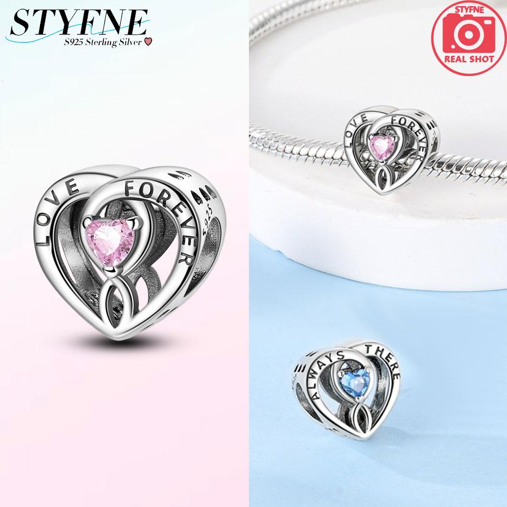

Charms Copper Infinite Love Pink And Blue Heart Pendants Fit Charms Plata Original Bracelet Women Jewellery Making Gifts