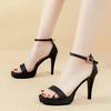 Golden Fashion Luxury New Women's Shoes Buckle Heart New Summer Ladies Waterproof Platform Sandals High Quality Women's Shoes