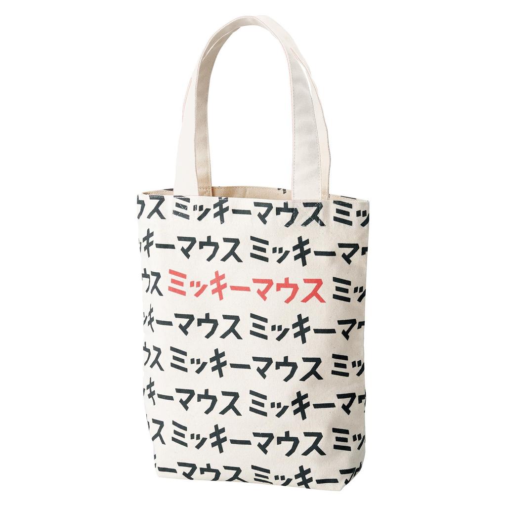 Marushin Tote Disney Mickey Katakana A4 2335050600 Bag, Mouse, Logo, Commuting, School, Size,