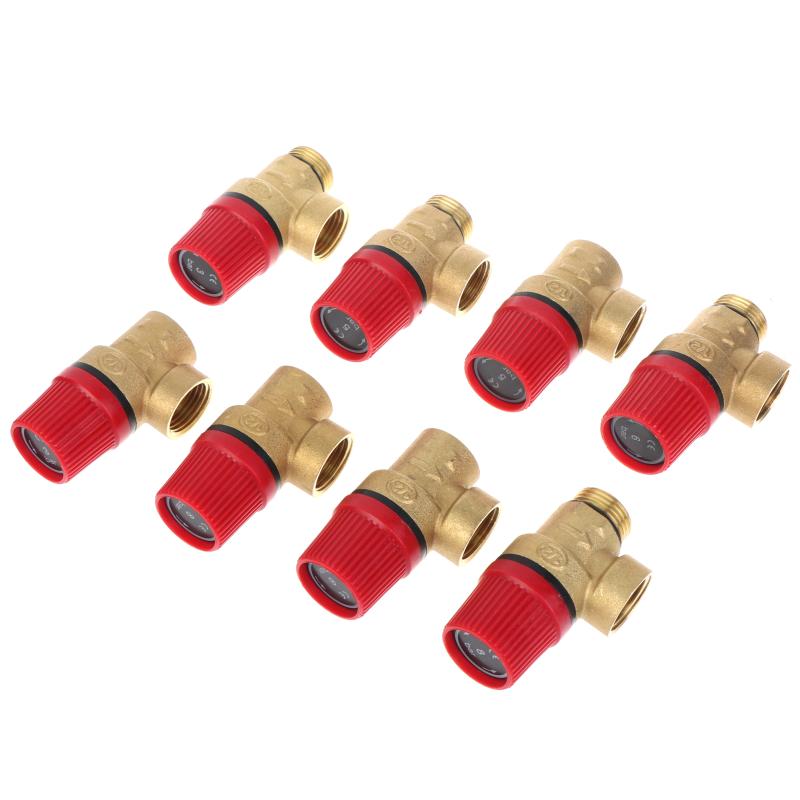Brass Safety Pressure Relief Valve Explosion Proof Thickened Brass Body for Home Gas Water Heater Plumbing System