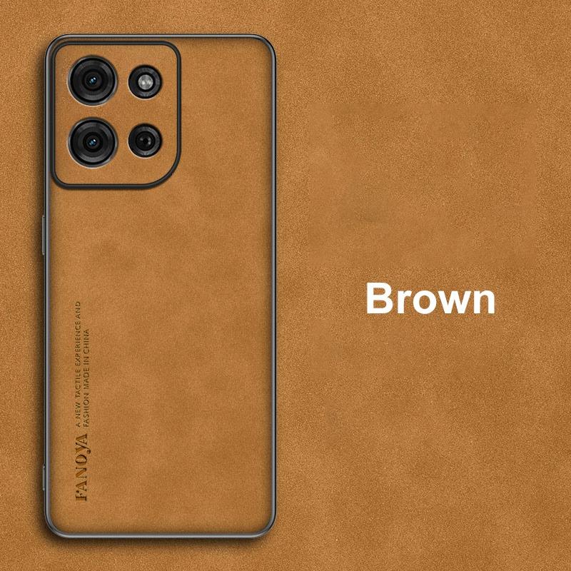 For Motorola Moto G15 Case Luxury PU Leather Phone Case For Motorola G15 Back Cover Shockproof Silicone Matte Full Protection
