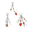 Keyring Ornament Strawberry Bag Charm Keychain Alloy Material Backpack Pendant