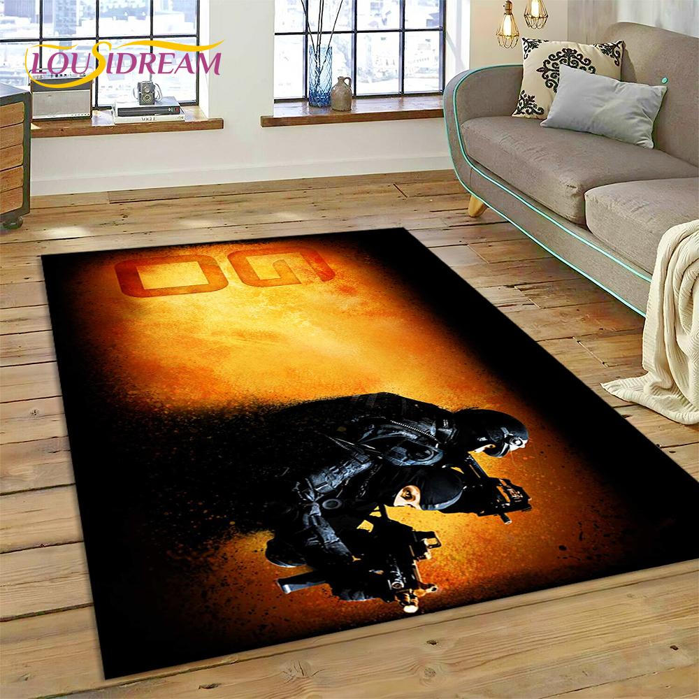 CS GO, Counter Strike Spiel Gamer HD Teppich für Wohnzimmer Schlafzimmer Dekoration, Bodenteppich rutschfeste Dekoration für Sofa Fußmatte Geschenk