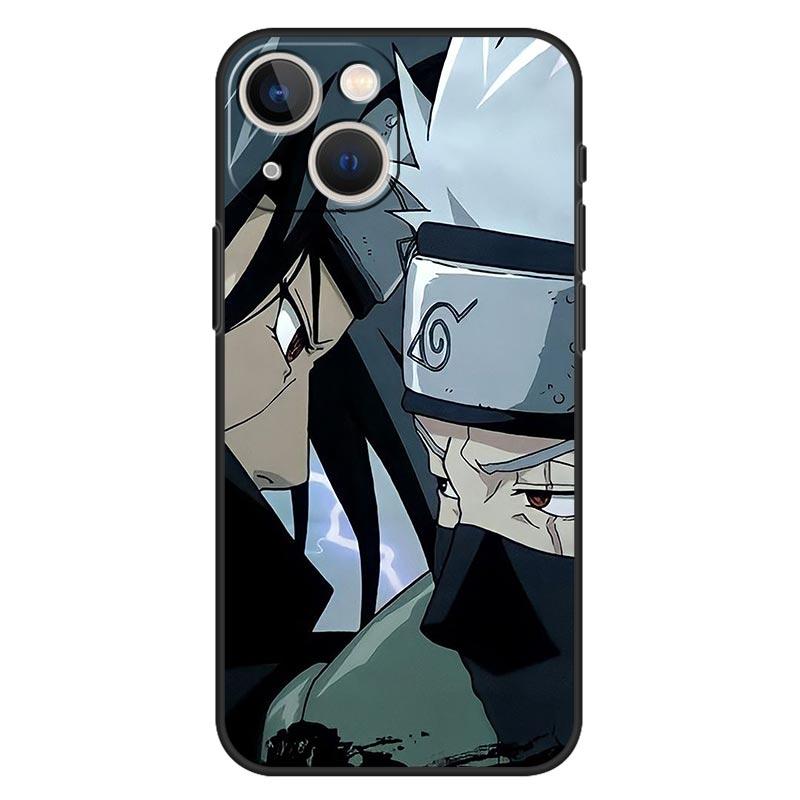 Phone Case for iPhone 11 13 12 Pro Max 13mini XR X XSmax 8 7 6 6s 12mini 5 5s Cover Silicone Bumper Naruto Kakashi and Jiraiya
