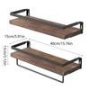 Sturdy Wall Mounted Floating Shelves Multipurpose Floating Shelves Practical Wood Wall Mounted Holder for Bathroom