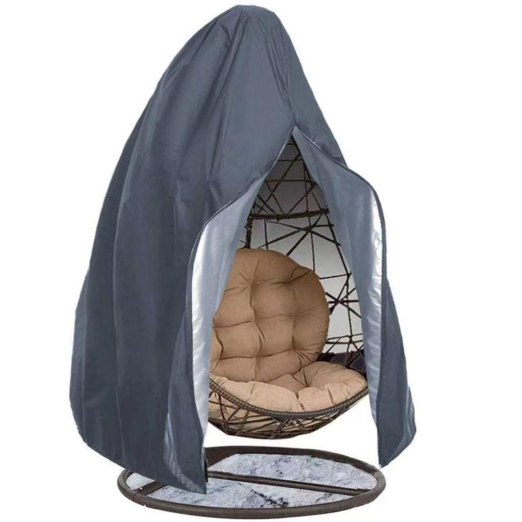 Waterproof Eggshell Hanging Chair Dust Cover - Zipper Style, Outdoor 210 Oxford Cloth