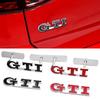 Car Styling Front Grille Emblem 3D Metal GTI Logo Badge Auto Exterior Decal Accessory For Volkswagen VW Beetle K83 Polo Golf Touareg