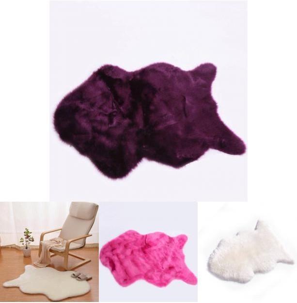 Premium Quality Soft Fluffy Wool Sheepskin Mat For Cozy Bedroom Decor And Comfort
