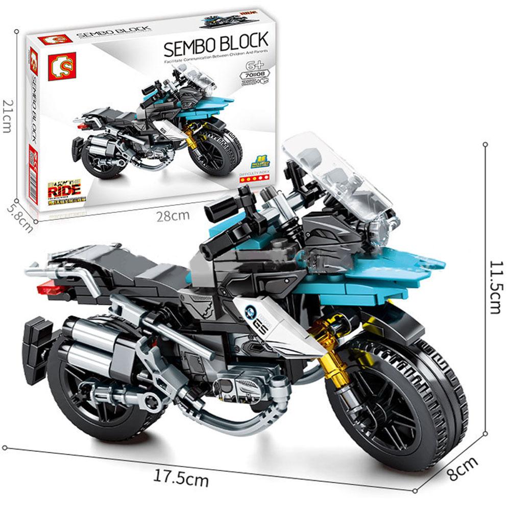 Motocross Building Blocks Toy Children Educational Assembled Off-road Racing Motorcycle Toys