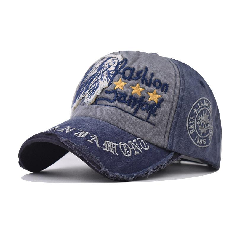 Cappellino da Baseball Nuovi Quattro Stagioni Retrò Usurato Casual Sportivo da Esterno Cappello da Sole Primavera e Autunno Cappellino con Ricamo di Lettere Uomo
