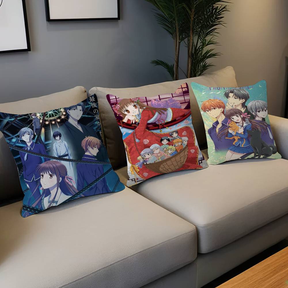Fruits Basket Anime Pillow Anime Pillow Sofa Bed Head Pillow Cover Cushion Cover 45X45 Cm Fashion