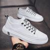 2024 New Men's Shoes Fashion Leather Men Casual Shoes Breathable Flat Shoes for Men Solid Sneakers Male Hot Zapatillas De Hombre