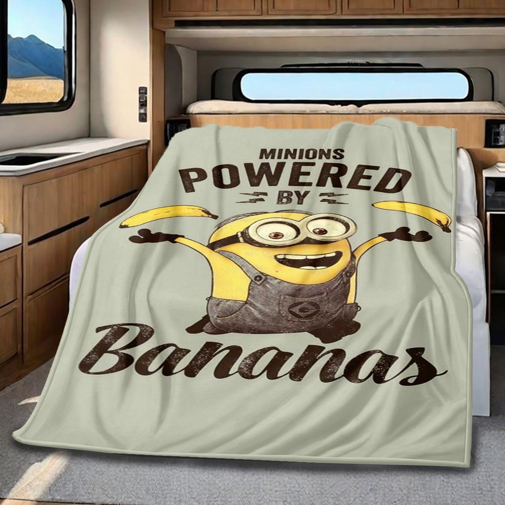 The Minions Sunflower Adventure Blanket Is Suitable for Beds, Sofas, and Various Other Occasions, Making It A Perfect Gift.