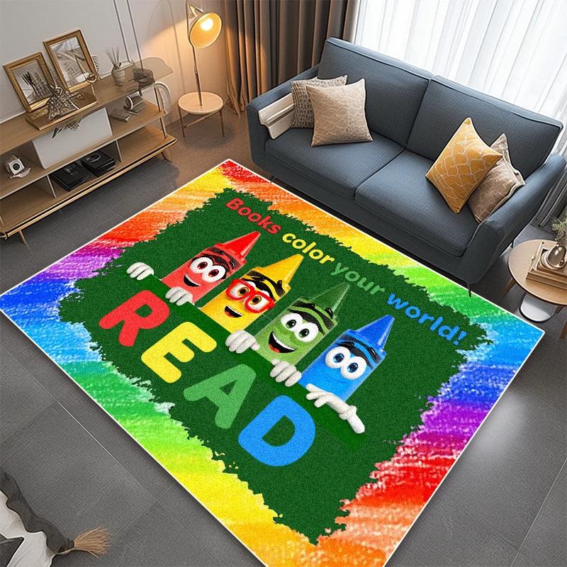 Cute Children Carpet for Living Room Decoration Home Non-slip Cartoon Rug Baby Bedroom Bedside Tatami Soft Play Mat Customizable