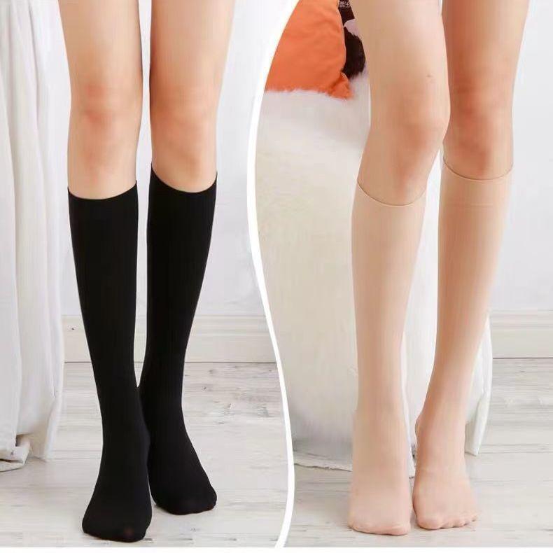 Women's Soft Opaque Knee High Socks Abrasion-resistant Non-smelly Knee Socks for Spring and Autumn
