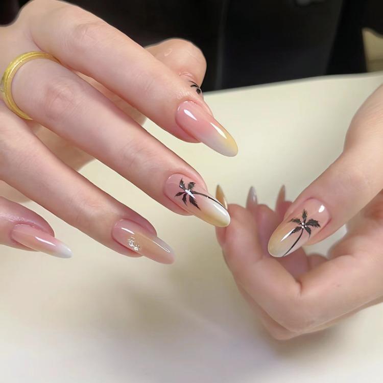 Wearing Nail Advanced Sense Spring and Summer Flash Diamond Butterfly Handmade Nail Piece Spice Girl Wearing Nail Piece