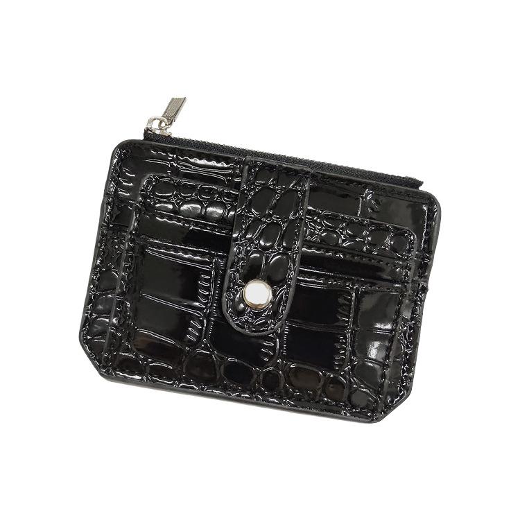 

Mini Wallet ID Card Holder Bag with Multiple Card Slots and ID Holder Zippe Coin Purse PU Leather Men Women Wallet чёрный