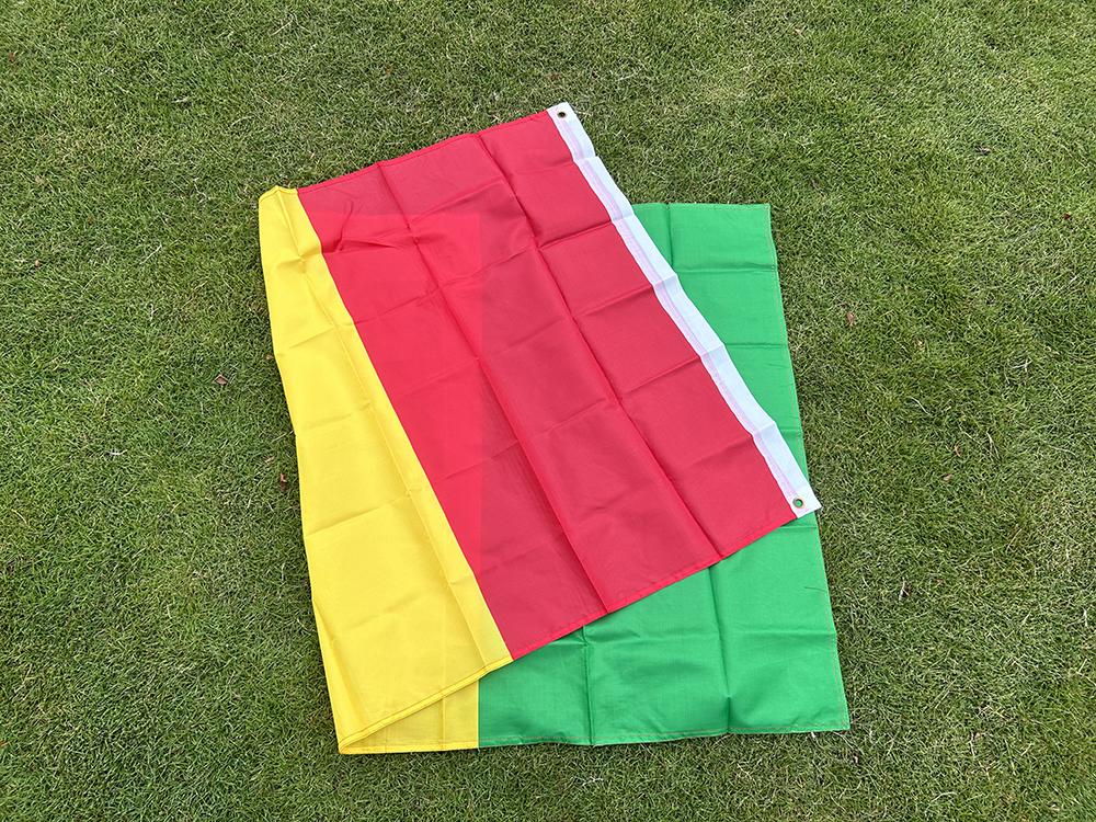 SKY FLAG Bandiera della Guinea 3x5 piedi 90*150 cm Poliestere Appeso Bandiera Nazionale della Guinea Africa per Pubblicità Decorazione Casa Stendardo
