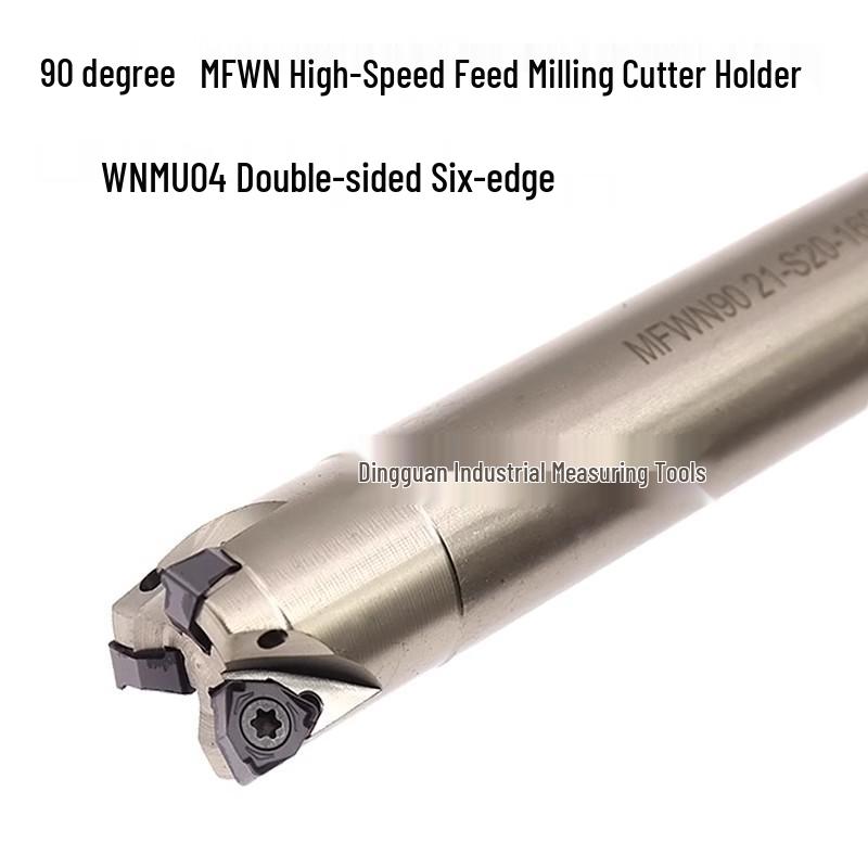 Huantong Shiba 90° MFWN Right Angle High Feed Milling Cutter Holder with XNMU040308 Inserts