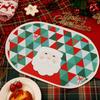 Christmas Placemats Festive Reusable Heat Resistant Table Mats Decorative Table Pads for Kitchen Dinner Party Tableware Supplies