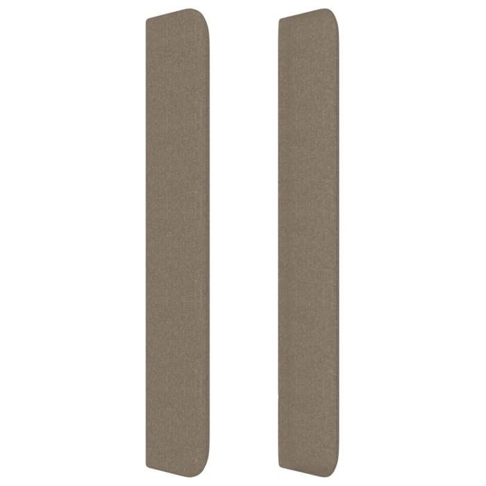 Kopfteil - Mit Ohren - Taupe - 93x16x118/128 cm - Höhenverstellbar