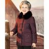 SIFONE Women's Detachable Fur Collar Winter Cotton Coat