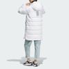 adidas Women's White Hooded Mid-Length Down Jacket IL8936