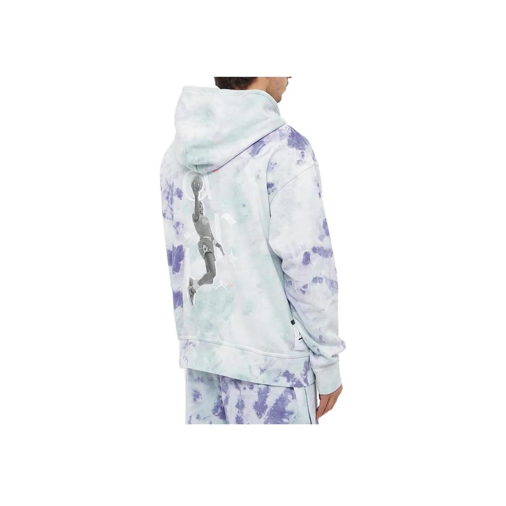 Jordan Sport DNA Kangaroo Pocket Tie-Dye Logo Hoodie Men hoodies Gray Purple DM1410-366
