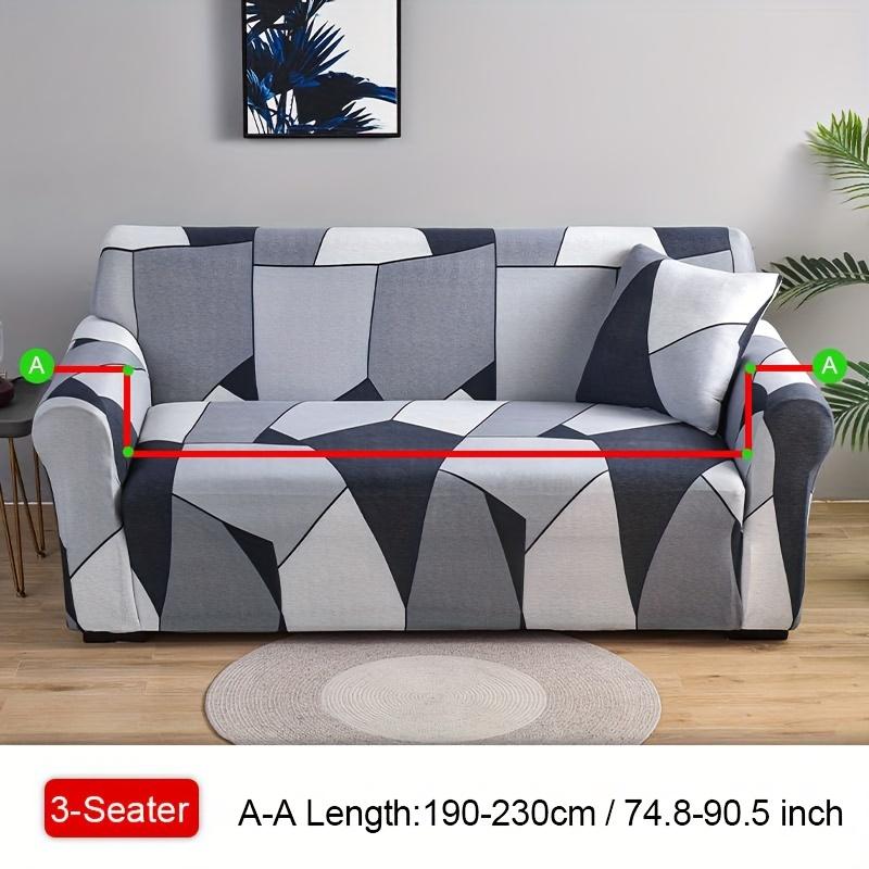 1PC Stretch Geometric Pattern Sofa Cover Printed Spandex Sofa Slipcover Couch Cover Furniture Protector For Bedroom Office Living Room Home Decor
