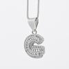 Cross Pendant with Micro Pave Cubic Zirconia - 26 Letter Options for DIY Jewelry Accessories