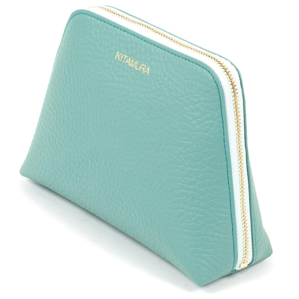 Color Combination Large Pouch PH0775 Blue 30211 [Kitamura] Green/Ice [Green]