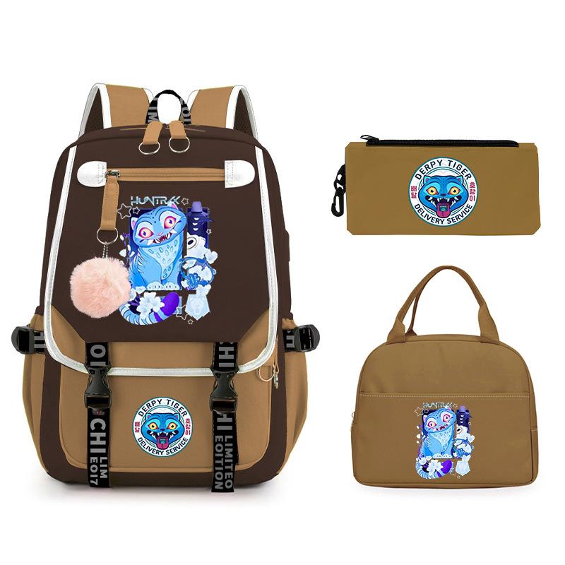 The Witch Hunter Girl Group Has the Same Peripheral Cartoon Korean Version Schoolbag Set, Cross-border Campus Trend, Primary and Secondary School