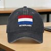 Dutch Netherlands Flag Pride Dutch Flag Washed Baseball Cap  Classic Sun Hip Hop Hats Spring Couple Women Camping Snapback Cap