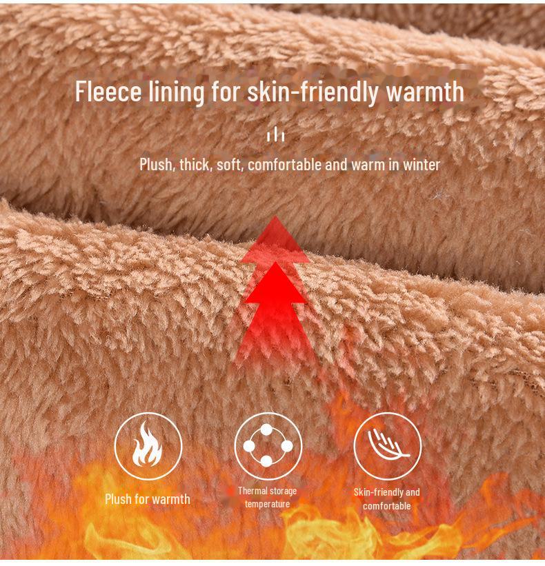 Pánské zesílené ležérní zimní kalhoty - Hřejivé bavlněné sametové kalhoty pro středního věku a starší