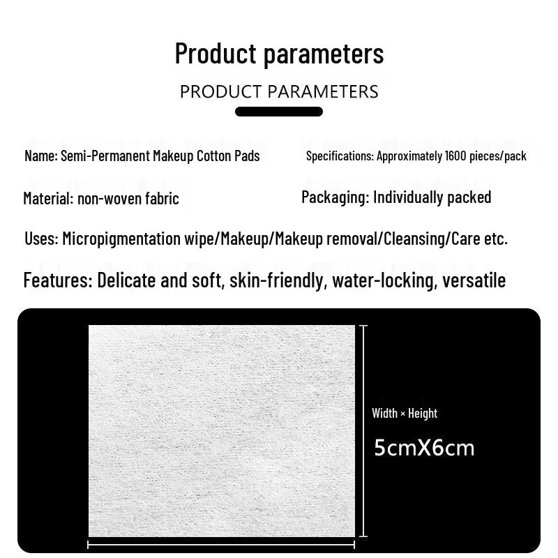 Disposable 16-Layer Lint-Free Cotton Pads - Non-Woven Makeup Remover and Embroidery Supplies
