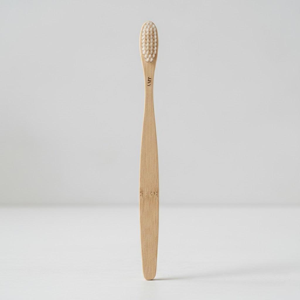 

Bamboo Wooden Toothbrush for Adults Soft Antibacterial Bristles Oral Care Eco Friendly Natural Tooth Brush Set for Men and Women белый