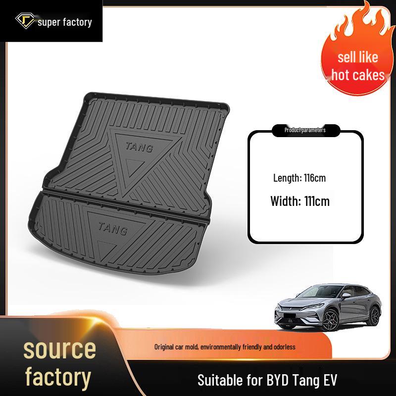 BYD Tang Car Trunk Mat & Backrest Pad: Waterproof, Wear-Resistant for Tang L, DMI, EV, DM Models