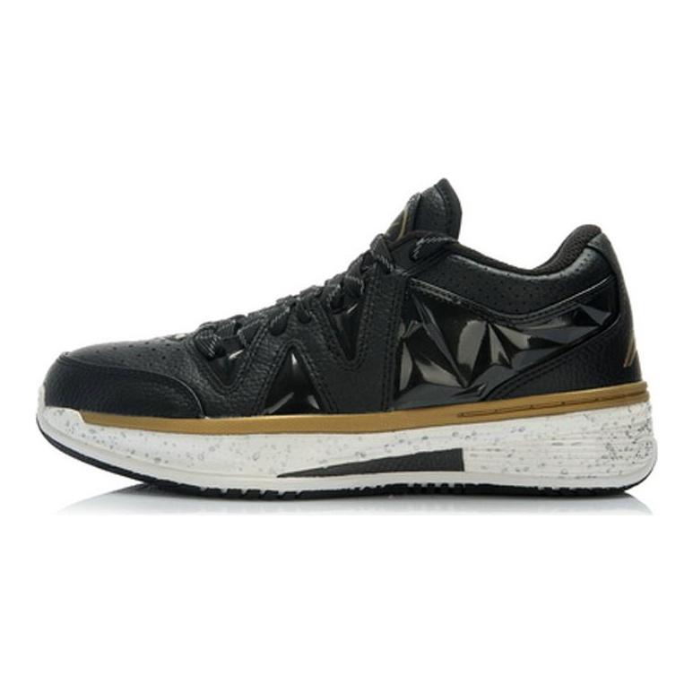 Li Ning WOW 2 Way Of Wade, Hidden Gold Low Top Basketball Shoes Unisex Black Gold ABAJ007-7